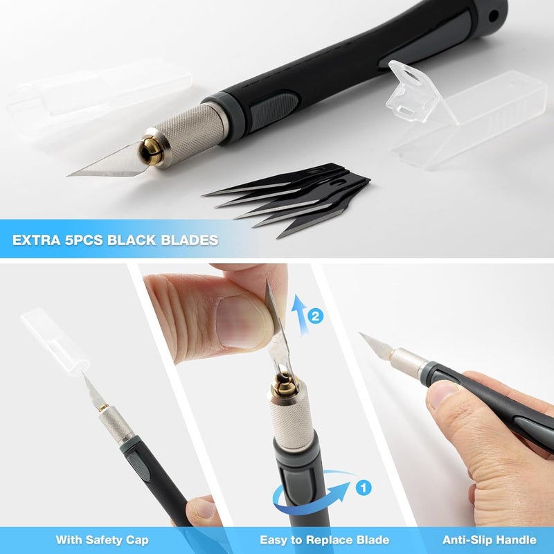 Gomake Wallpaper Smoothing Tool Wallpaper Brush Tools Kit with Felt Squeegee Craft Precision Knife for Paper Peel and Stick Wallpaper Car Wrap Vinyl Window Tint Film Wallpaper Adhesive (Kit 02) - Image 5